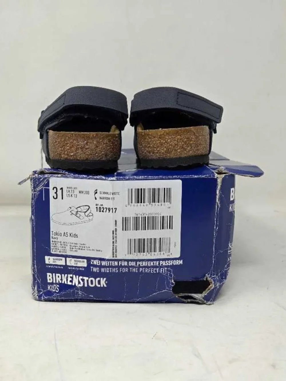 New Kids 31 (US 13) Birkenstock Tokio AS Clogs in Navy narrow fit shoes